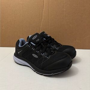 KEEN Utility Black Vista Energy Steel Toe Work Shoe Women Size 7W F2413-18